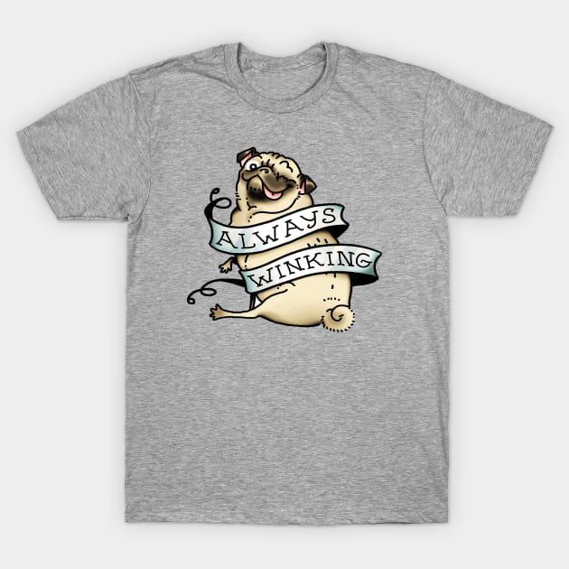 Always Winking (fawn) T-Shirt by Inkpug